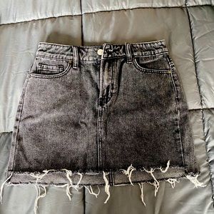 Black Denim Skirt